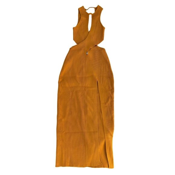 For Love And Lemons Maggie Midi Dress Gold Size Small - Picture 10 of 15